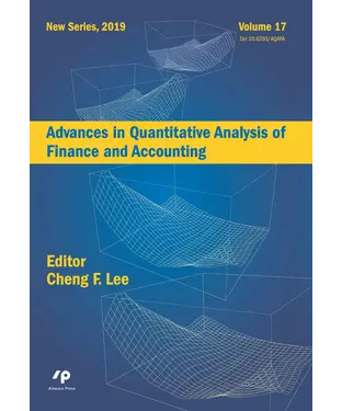 書封 Advances in Quantitative Analysis of Finance and Accounting (New Series) Vol. 17